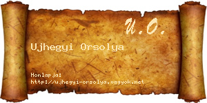 Ujhegyi Orsolya névjegykártya